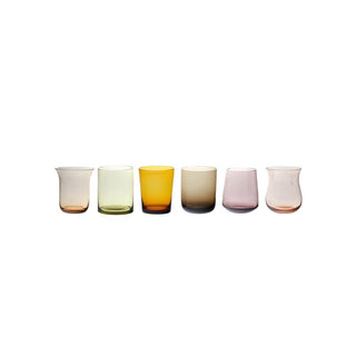 Set 6 Tumbler Forme assortite
 Nuances Ambra/rosa