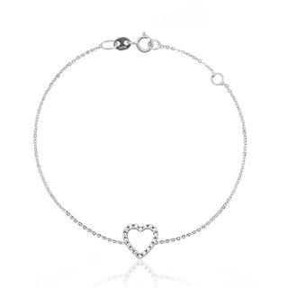 Bracciale cuore e zirconi