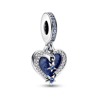 Charm Pendente Cuore e Stelle Blu