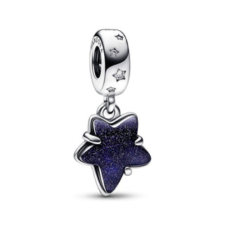 Charm Pendente Stella Blu Vetro di Murano