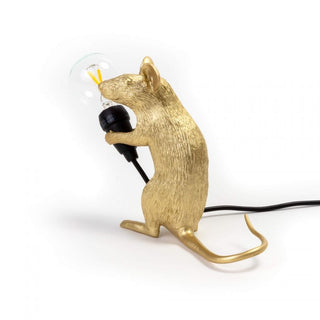 Seletti Lampada da tavolo "Mouse Mac Gold"
