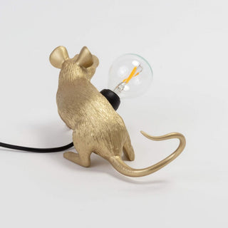 Seletti Lampada da tavolo "Mouse Mac Gold"