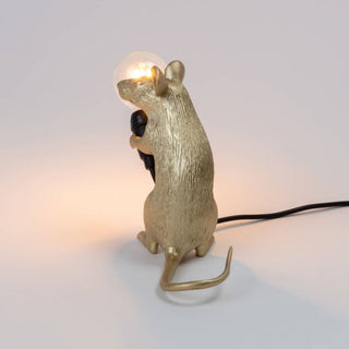 Seletti Lampada da tavolo "Mouse Mac Gold"