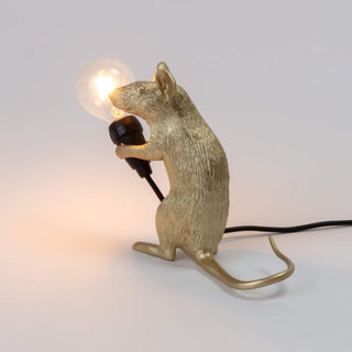 Seletti Lampada da tavolo "Mouse Mac Gold"