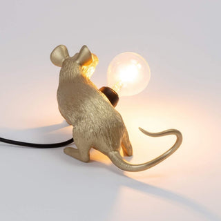 Seletti Lampada da tavolo "Mouse Lop Gold"