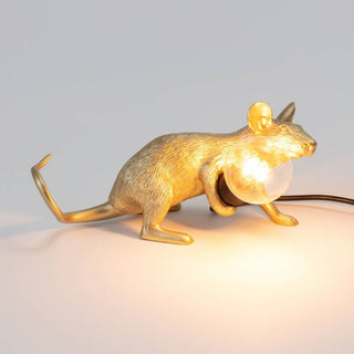 Seletti Lampada da tavolo "Mouse Lop Gold"