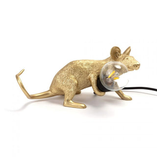 Seletti Lampada da tavolo "Mouse Lop Gold"