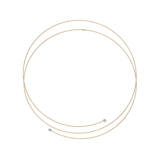 Silenzio necklace in yellow gold with diamonds