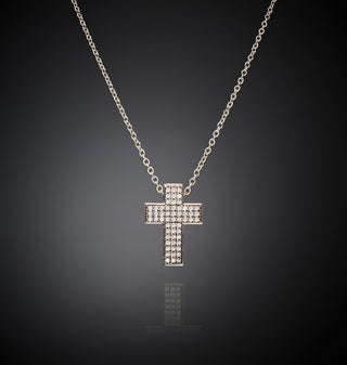 Collana Croci Argento/Bianco