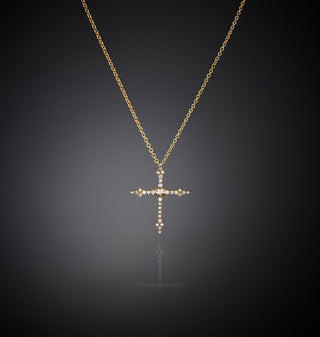 Collana Croci Oro/Bianco