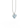 Collana in oro bianco 18kt con acquamarina e brillante