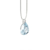 18kt White Gold Choker Necklace with Aquamarine and Brilliant-Cut Diamond