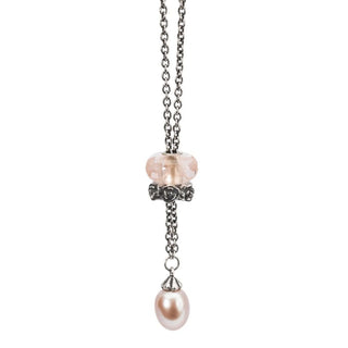 Collana d'Argento Sterling 925 con Perla Rosa 90 CM