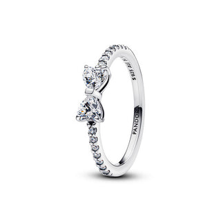 Silver Bow Ring with Cubic Zirconia