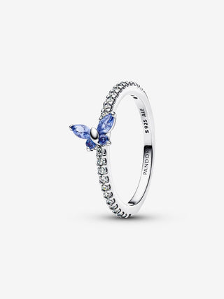Anello Farfalla Luminosa Blu