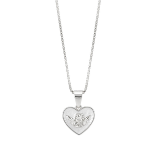 Collana Cuore Angioletto Argento