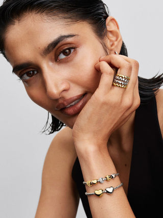 Bracciale Maglia Spiga con Chiusura a Sfera argento
