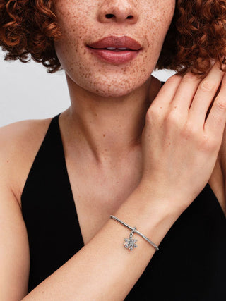 Charm Pendente Doppio Fiocco di Neve e Stella