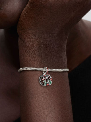 Charm Pendente Doppio Ghirlanda di Natale
