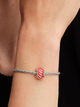 Charm Vetro di Murano Caramella di Natale