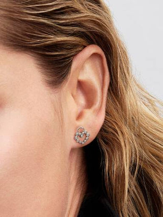 Bright Heart Padlock Earring