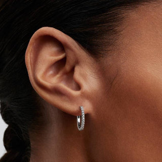 Pave Hoop Earrings