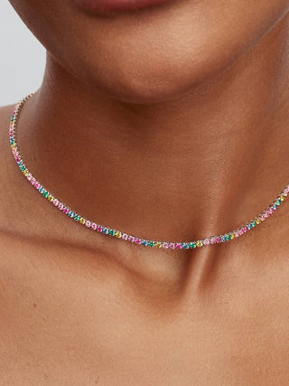 Multicolor Tennis Necklace