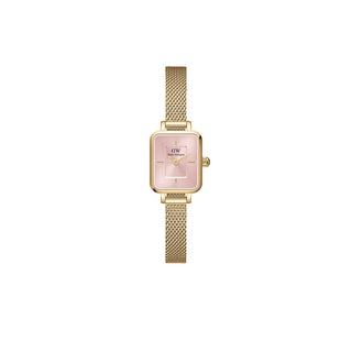 Orologio Quadro mini Evergold oro e rosa 15x18mm