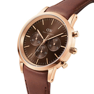 Orologio Chronograph St Mawes oro rosa e marrone 42mm