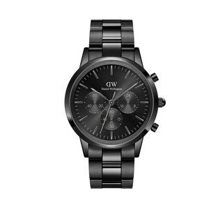 Orologio Iconic Chronograph Link nero 42mm