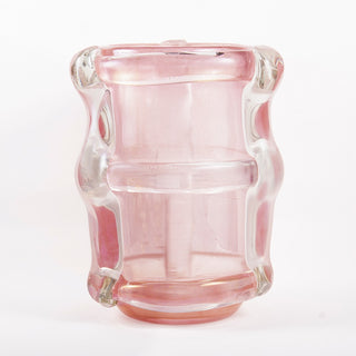 Vaso in vetro di Murano rosa stile anni '50