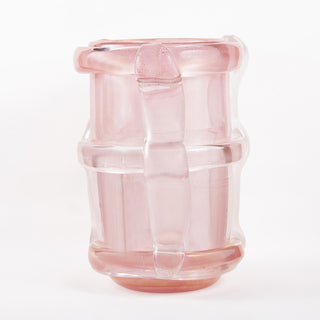 Vaso in vetro di Murano rosa stile anni '50