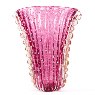 Vaso a Tulipano in vetro di Murano Rosa