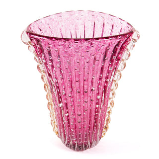 Vaso a Tulipano in vetro di Murano Rosa