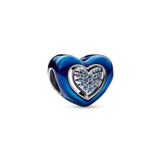 Charm Cuore Blu Girevole