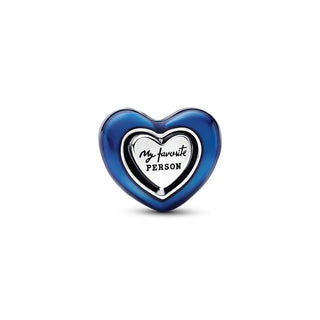 Charm Cuore Blu Girevole