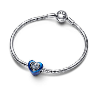 Charm Cuore Blu Girevole