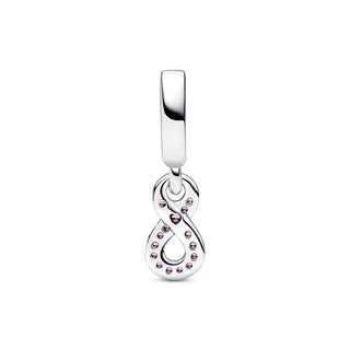 Charm Pendente Infinito Rosa