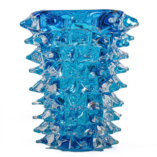 Murano Glass Vaso Rostrato in vetro di Murano Azzurro h.33 cm