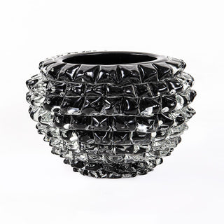 Murano Glass Vaso/Centrotavola Rostrato in vetro di Murano Nero