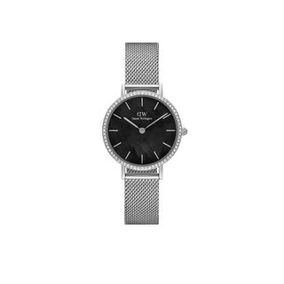 Daniel Wellington Orologio Petite Bezel argento e nero 28mm