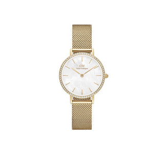 Daniel Wellington Orologio Petite Bezel oro e bianco 28mm