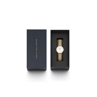 Daniel Wellington Orologio Petite Bezel oro e bianco 28mm