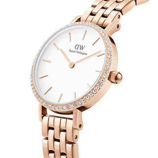 Daniel Wellington Orologio Petite Bezel oro e bianco 28mm