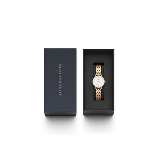 Daniel Wellington Orologio Petite Bezel oro e bianco 28mm