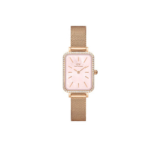 Daniel Wellington Orologio Quadro Bezel oro rosa e rosa 20x26mm