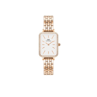 Daniel Wellington Orologio Quadro Bezel oro e bianco 20x26mm