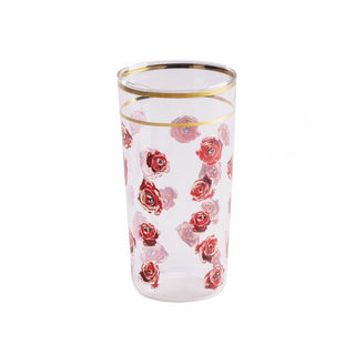 Seletti Bicchiere in vetro Toiletpaper Roses