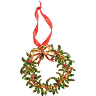  Winter Collage pendente corona natalizia in metallo