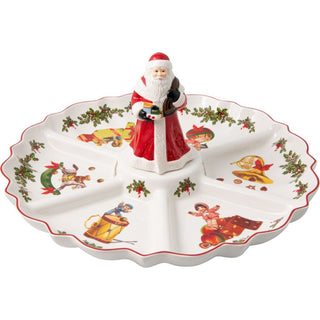 Toy's Fantasy Piatto antipastiera con decoro Babbo Natale